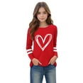 thumbnail image 4 of Sentuca Girls T Shirts, Valentines Long Sleeve Cozy Shirts, Cool Comfortable Casual T Shirts Size 5 Years, 4 of 5