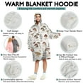 thumbnail image 5 of Red Mushroom Plant Light Pattern Wearable Oversized Blanket,Wearable Blanket Hoodie for Adults,Cozy Hooded Blankets with Super Pockets,Super Warm Fuzzy Pullover for Women & Men, 5 of 6