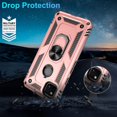 thumbnail image 5 of Google Pixel 4A Case (No fit for Pixel 4A 5G) with HD Screen Protector, Military-Grade Protective Heavy Duty Phone Case with Magnetic Kickstand Ring for Google Pixel 4A Rose Gold, 5 of 15