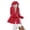 Red, variant on Dpytoraw Women's Solid Color Mid Length Hooded Down Jacket With Drawstring Slim Fit Portable Outerwear