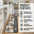 thumbnail image 5 of Cat Rugs and Mats Kitchen Floor Mats for in Front of Sink, Anti Fatigue Floor Mat for Kitchen, Padded Kitchen Mats for Standing and Kitchen Matt for Standing for Kitchen Decor 17"X30"+17"X47", 5 of 6