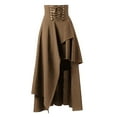 thumbnail image 1 of Gibobby faldas largas de mujer casuales Faldas de encaje negro de algodón vintage de ropa gótica para mujer(Caqui， XXL), 1 of 4
