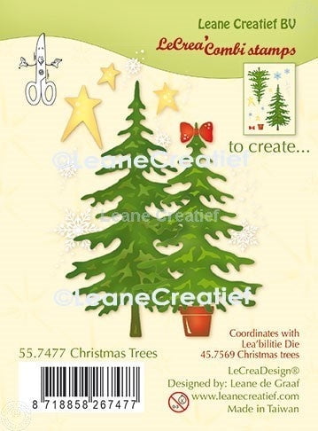 Leane Creatief LeCreaDesign Combi Clear Stamp Christmas Trees