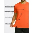 thumbnail image 5 of Mens High Visibility UPF50+ Lightweight Basic Gyming Run T-Shirt for Men Skyline Neon Orange (XXL), 5 of 5
