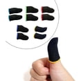 thumbnail image 4 of Game Finger Breathable Touchscreen Fingertips Carbon Fiber Fingertips Sleeve Set for Gaming Size, 10pcs, 4 of 5
