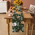 thumbnail image 2 of Christmas Santa Claus Table Runner 72 Inches, Cartoon Xmas Elk Snowflakes Black Bed Runner Dresser Scarves Tabletop for Indoor Outdoor Parties/Ceremony/Banquet, 13" x 72", 2 of 8