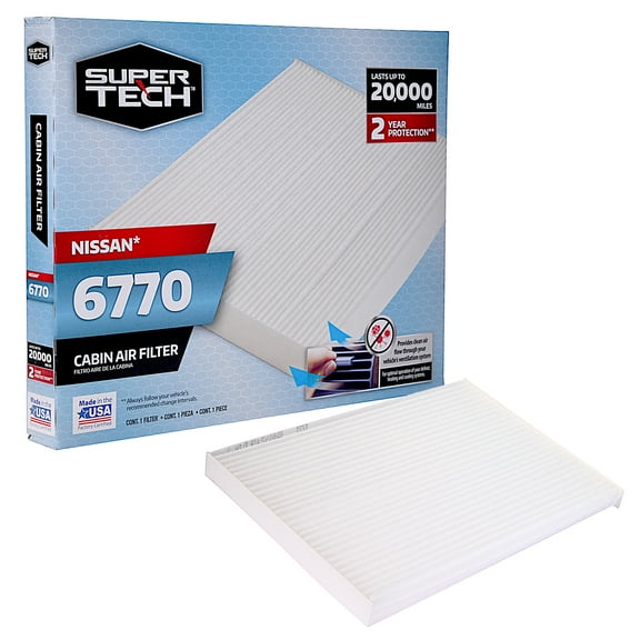 SuperTech Cabin Air Filter 6770, Replacement Air/Dust Filter for Nissan