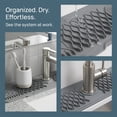 thumbnail image 3 of Unique Bargains Faucet Mat for Kitchen Sink Splash Guard Sink Area Mat Gray, 3 of 7