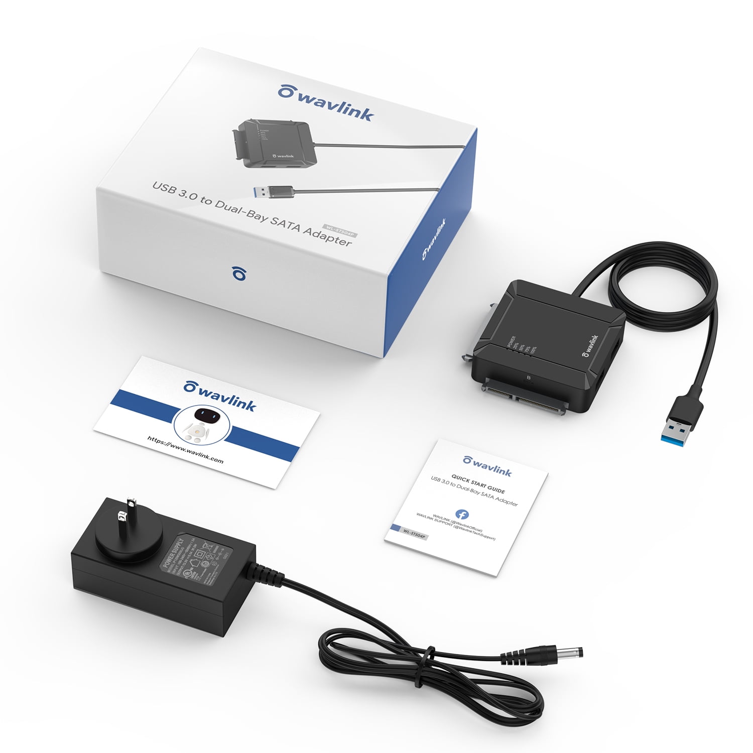 2x18TB USB Adapter, 2.5" 3.5'' SATA External Hard Drive with Offline Cloning for Transfer & Backup