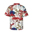 thumbnail image 4 of Xecao Colorful Mushrooms (2) print Hawaiian shirt - a stylish short-sleeve button-down for men, perfect for casual beach and tropical outings., 4 of 9