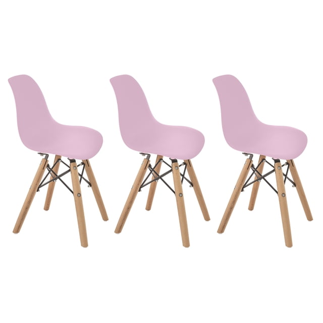 3 Sillas Eames para niños pequeños y niñas pequeñas (Rosa) - Modernas Duduk