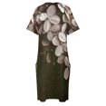 thumbnail image 4 of Vestido holgado de hortensia con bolsillos para mujer mono largo de verano trajes de playa, 4 of 6