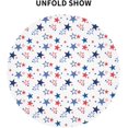 thumbnail image 5 of American Patriotic Red Blue Star Tablecloth Round 60 Inch Memorial Day 4th of July Print Decorative Table Cloth with Dust-Proof Wrinkle Resistant Decor for Home Kitchen Dining Room Outdoor Patio, 5 of 6