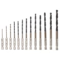 thumbnail image 1 of Juego de 13 brocas de cabeza hexagonal HSS de 1,5-6,5 mm para madera, acero y metal., 1 of 5