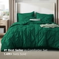thumbnail image 2 of Juego de ropa de cama Bedsure, tamaño king, 7 piezas, edredón verde oscuro, 2 of 9