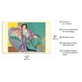 thumbnail image 2 of Small Odalisque in a Purple Robe - Vintage Art Exhibition Poster by Henri Matisse c.1937 - 8 x 12 inch Vintage Metal Tin Sign, 2 of 4
