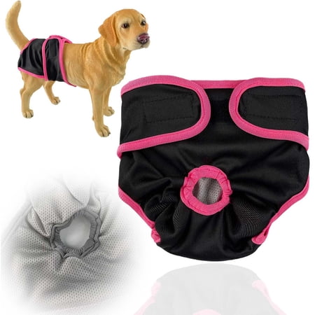 Washable Female Dog Diaper XL &ndash; Soft Breathable Sanitary Pant for Large Dogs Adjustable Hook-and-Loop Pet Belly Band for Senior/Incontinent Dogs Reusable Eco-Friendly Wrap (No Insert)