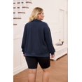 thumbnail image 4 of NAYTOAO Women's Plus Size Waffle Bomber Jacket, Lightweight Casual Outerwear, 4 of 7