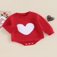 thumbnail image 3 of Perche de Saint Valentin avec Broderie Coeur pour Bébé Fille - Manches Longues, 3 of 9