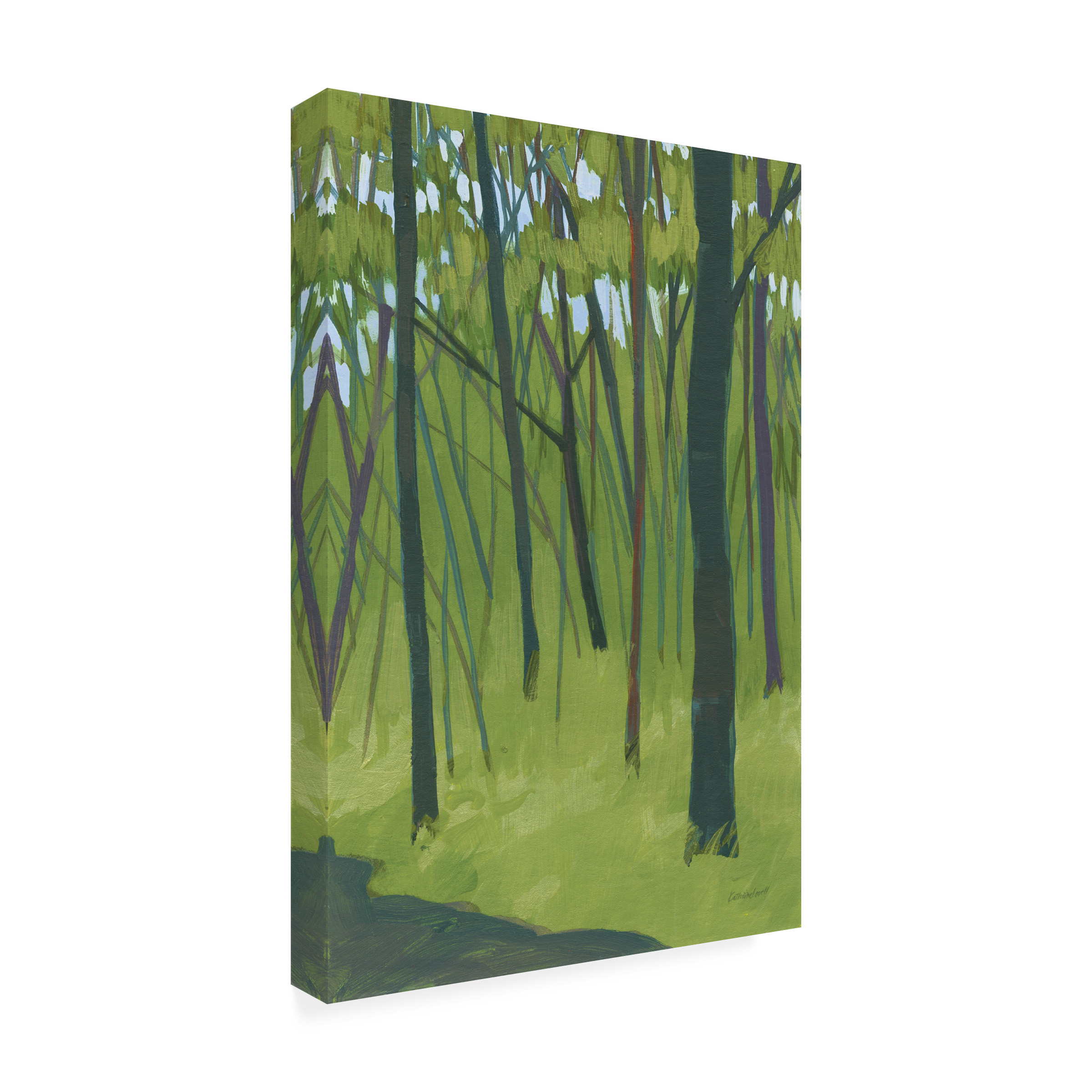 Trademark Fine Art 'Spring Woods Dark Green' Canvas Art by Kathrine Lovell