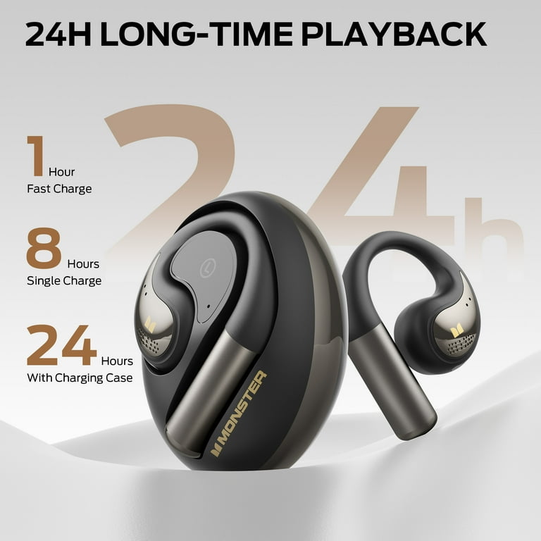 Monster Open Ear AC335 Headphones, Bluetooth 5.4, Stereo Sound