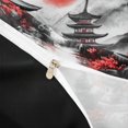 thumbnail image 4 of Manfei Japanese Pagoda Queen Duvet Cover Set, Red Tree Buddha Bedding, Black Red Gray, Black Reversible 3-Piece, 1 Duvet Cover and 2 Pillowcases, 4 of 6