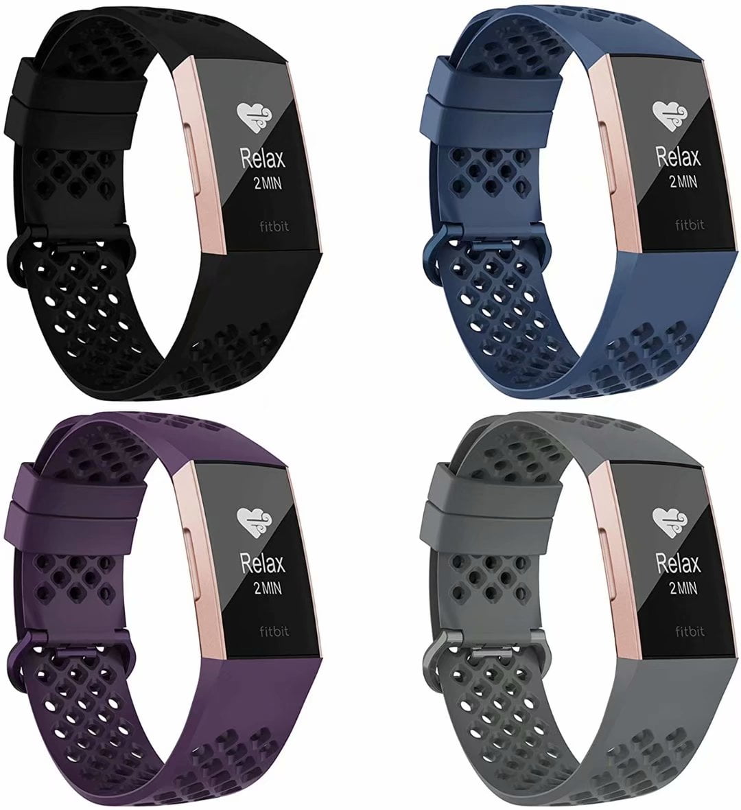 Adepoy 4 Pack Compatible with Fitbit Charge 4 Bands/Fitbit Charge 3