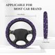 thumbnail image 3 of Fotbe Christmas Purple Snowflakes Funda para Volante Universal de 15 pulgadas, Accesorios para Auto para Hombre y Mujer, Protector de Volante Cómodo para SUV y Sedán, 3 of 6