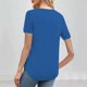 thumbnail image 5 of Manga larga blanca,Blusa de encaje con escote en V para mujer, informal, de manga corta, de poliéster, holgada, para uso diario, sopatenor, 5 of 8