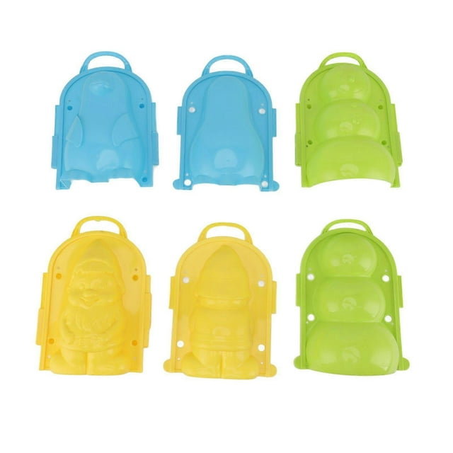 Snow Molds Toy Kit Plastic DIY Interesting Cute Shape Beach Toy Sand Mold for Kids Outdoor Activities B
