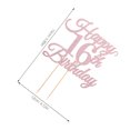 thumbnail image 7 of LOLIPPYY 1 Set 16th Birthday Cake Toppers with Glitter Heart and Star Picks for Anniversary, Party, and Celebration Decor, 7 of 7