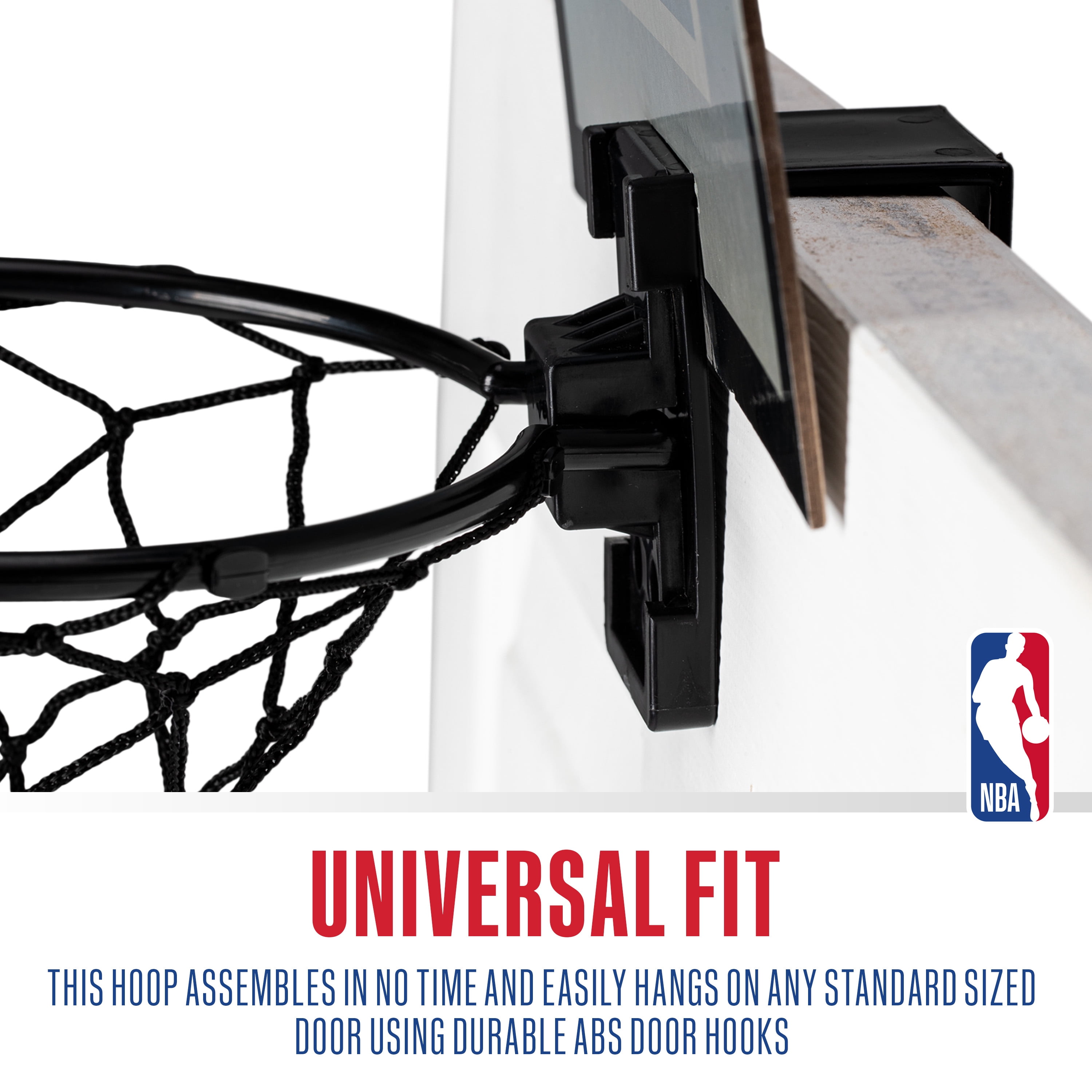 Franklin Sports NBA San Antonio Spurs Mini Over the Door Basketball Hoop - Kids Indoor Mini Basketball Hoop with Basketball - NBA Fan Shop Mini Hoop for Bedroom + Office - Over the Door Mini Hoop Set