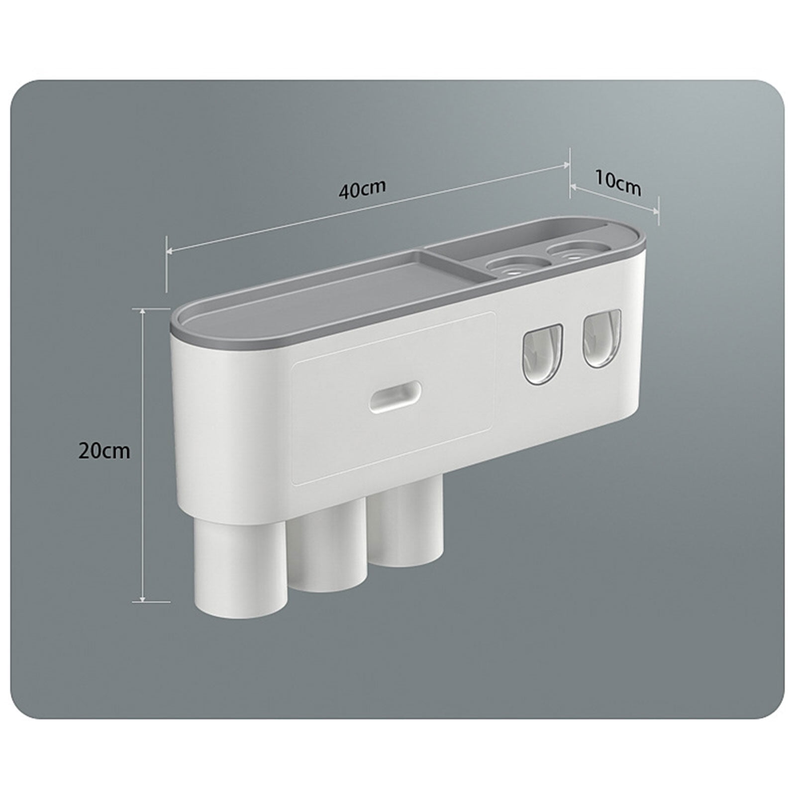 Yolispa Toothbrush Holders for Bathrooms,Automatic Toothpaste Dispenser Wall Mounted Toothbrush Holder with 6 Toothbrush Slots and 3 Cup