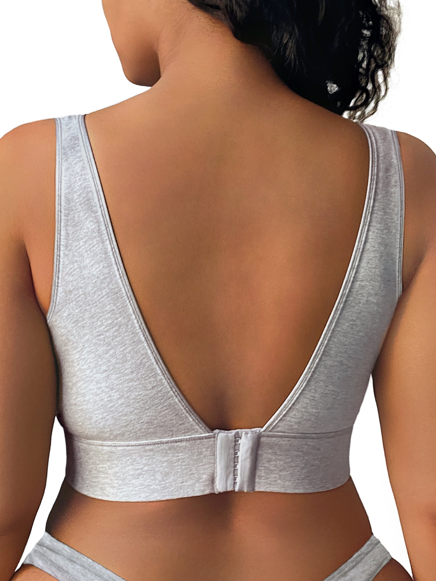 Fruit of the Loom Women’s Back Smoothing Full Coverage Wireless Bralette, 2-Pack, Style FT842A