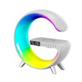 thumbnail image 1 of serony LED Smart Wake Up Light Ambient Speaker Music Multifunction Alarm Clock Charger Table Lamp Bedroom Living Room Office White US Plug, 1 of 9