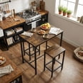 thumbnail image 2 of Mesa de Comedor FurnitureR Con 2 sillas de Metal robusto moderno, 2 of 6