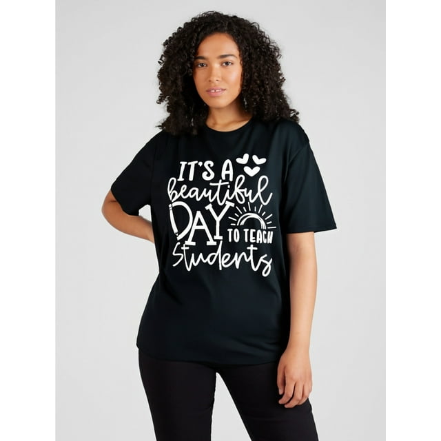 Es un hermoso día para enseñar a los estudiantes. Diseño para camisetas de profesores, camisetas deportivas de ocio.