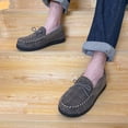 thumbnail image 6 of VONMAY Men's Moccasin Slippers Fuzzy House Shoes with Whipstitch Indoor Outdoor, 6 of 7