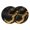 Black, variant on Round Braided Placemats Set of 2, Black Gold Non-Slip Place Mats for Dining Table Woven Washable Table Mats 13 inch Marble Luxury Abstract Abstract Fluid Texture for Kitchen Decoration