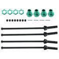 thumbnail image 2 of Eje de transmisión delantero y trasero de metal de 4 piezas CVD con rueda extendida Hex para 1/10 Arrma Kraton Outcast Upgrades Parts, verde, 2 of 5