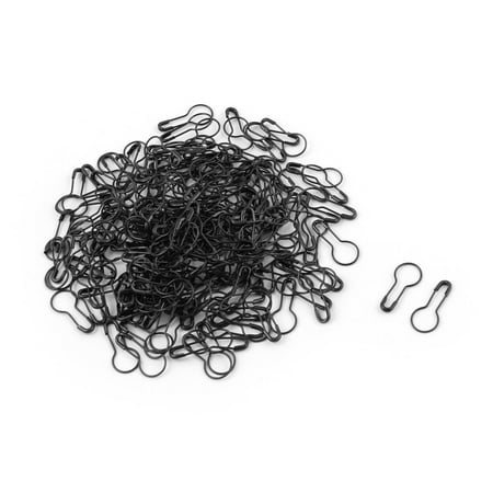 

Unique Bargains 200 Pcs Calabash Shape Black Metal Pins Office Home School Supplier
