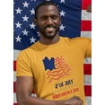 thumbnail image 2 of 4Th July Crayon Flag T-Shirt Men -Image by Shutterstock, Male 5X-Large, 2 of 4