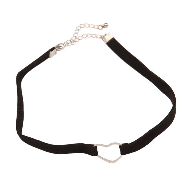 SAYOO Collar de corazón simple, gargantilla ajustable, regalo de vacaciones para mujeres y niñas SAYOO Moda
