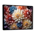 thumbnail image 2 of Designart "Tranquil Efflorescence Of Colorful Dahlias" Dahlia Floater Framed Canvas Prints, 2 of 5