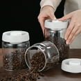 thumbnail image 4 of Vacuum Coffee Canister,Stainless Steel Airtight Coffee Storage Containers Set for Coffee Grounds, 4 of 7
