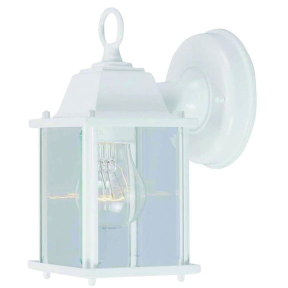 Boston Harbor Dimmable Outdoor Lantern, (1) 60/13 W Medium A19/Cfl Lamp, White