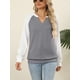 thumbnail image 2 of Sudadera EADINVE para mujer, casual, cuello en V, manga larga, ligera, 2 of 6