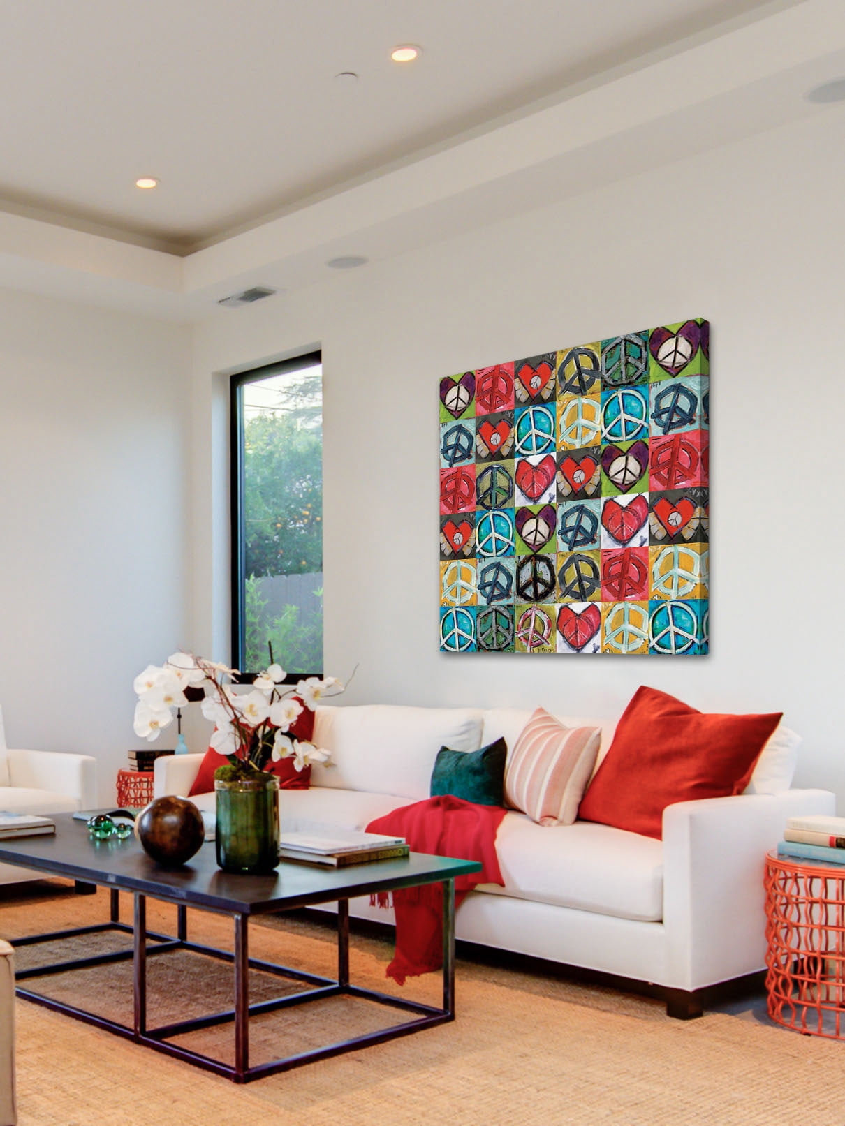 Marmont Hill "Peace Collage" by Tori Campisi Painting Print on Canvas