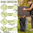 thumbnail image 4 of Hamper Stand 18 x 14 x 32. X-Frame Portable Trash Bag Holder Outdoor. Wire Garbage Bag Holder Outdoor. Collapsible Leaf Bag Holder Stand 18x14x32. Folding Trash Bag Stand for Garden, Laundry, Yard, 4 of 8