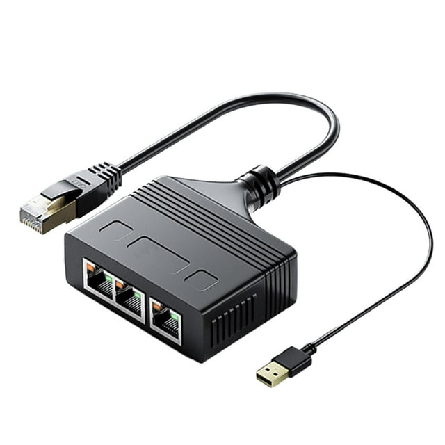 Cable Divisor Ethernet RJ 45 Sunnimix adaptador de 1 a 3 puertos Cat5 5E Cat6 1000Mbps